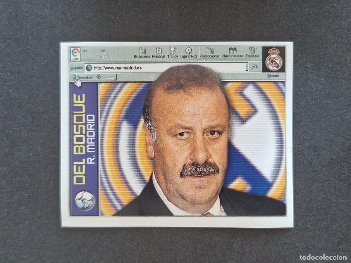 Cromos de f&uacute;tbol: L5 DEL BOSQUE ENTRENADOR REAL MADRID LIGA ESTE 2001 2002 01 02 NUNCA PEGADO SIN PEGAR