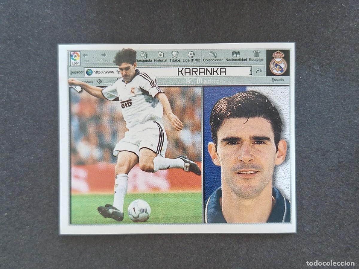 Cromos de f&uacute;tbol: L5 KARANKA REAL MADRID LIGA ESTE 2001 2002 01 02 NUNCA PEGADO SIN PEGAR