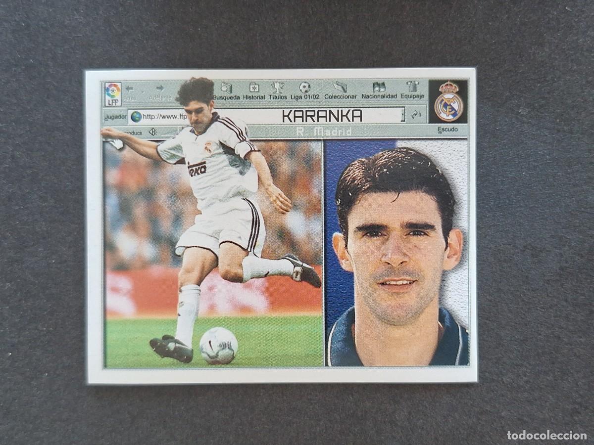 Cromos de f&uacute;tbol: L5 KARANKA REAL MADRID LIGA ESTE 2001 2002 01 02 NUNCA PEGADO SIN PEGAR