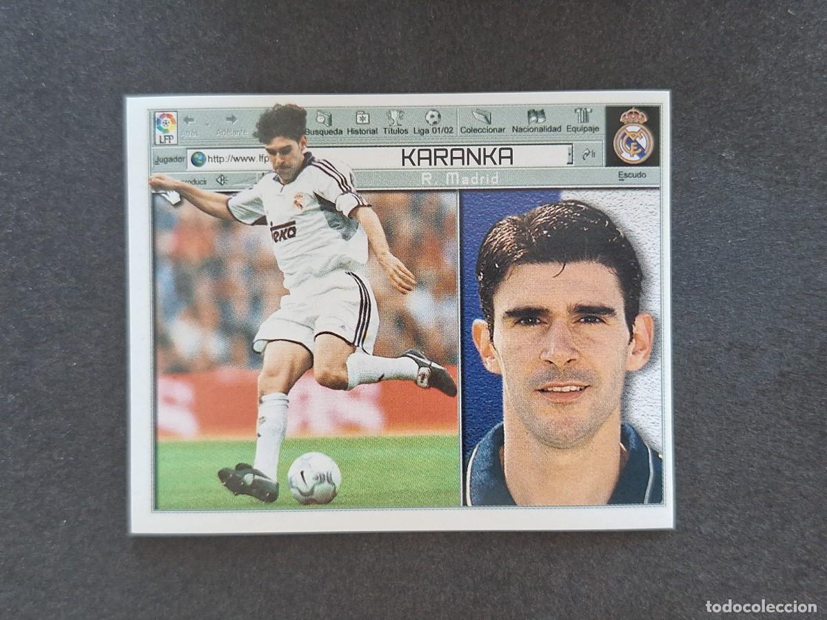 Cromos de f&uacute;tbol: L5 KARANKA REAL MADRID LIGA ESTE 2001 2002 01 02 NUNCA PEGADO SIN PEGAR