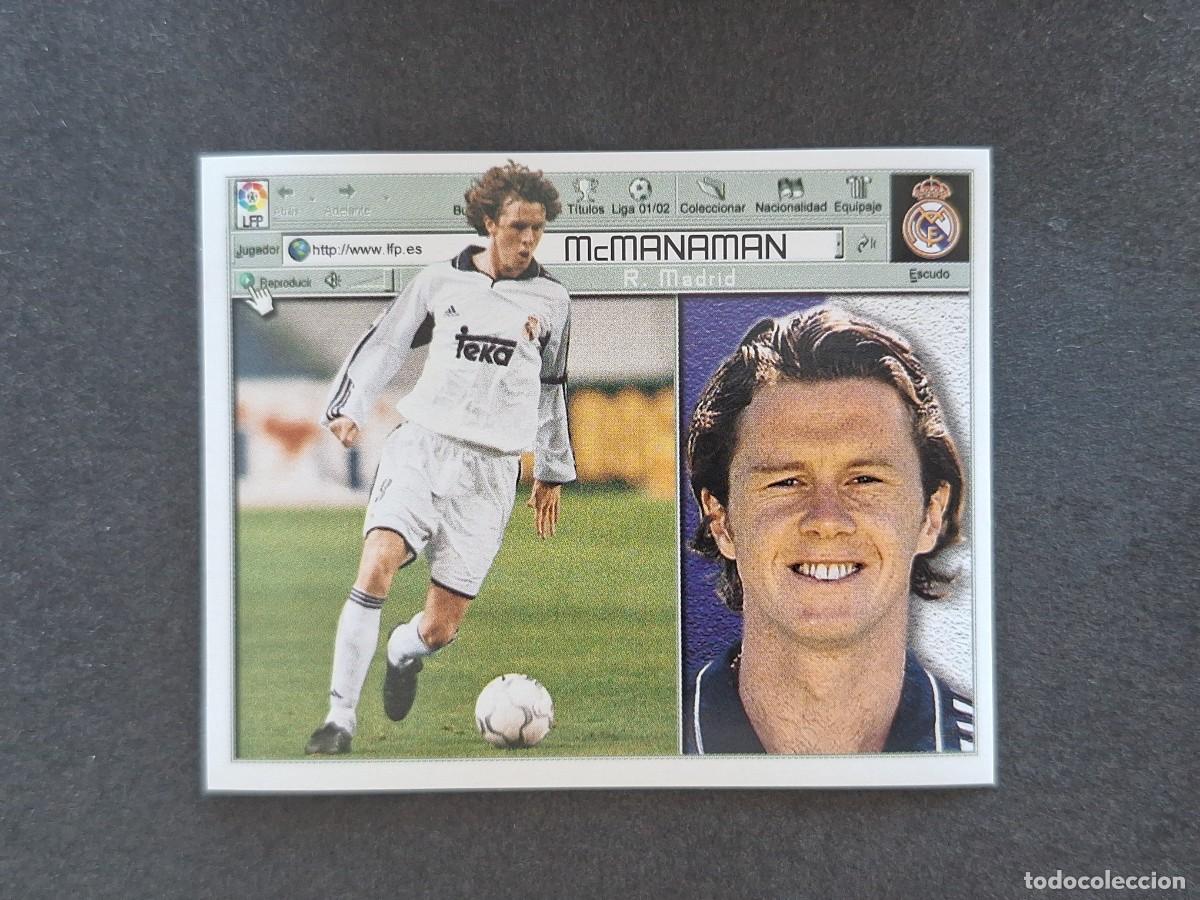 Cromos de f&uacute;tbol: L5 McMANAMAN REAL MADRID LIGA ESTE 2001 2002 01 02 NUNCA PEGADO SIN PEGAR
