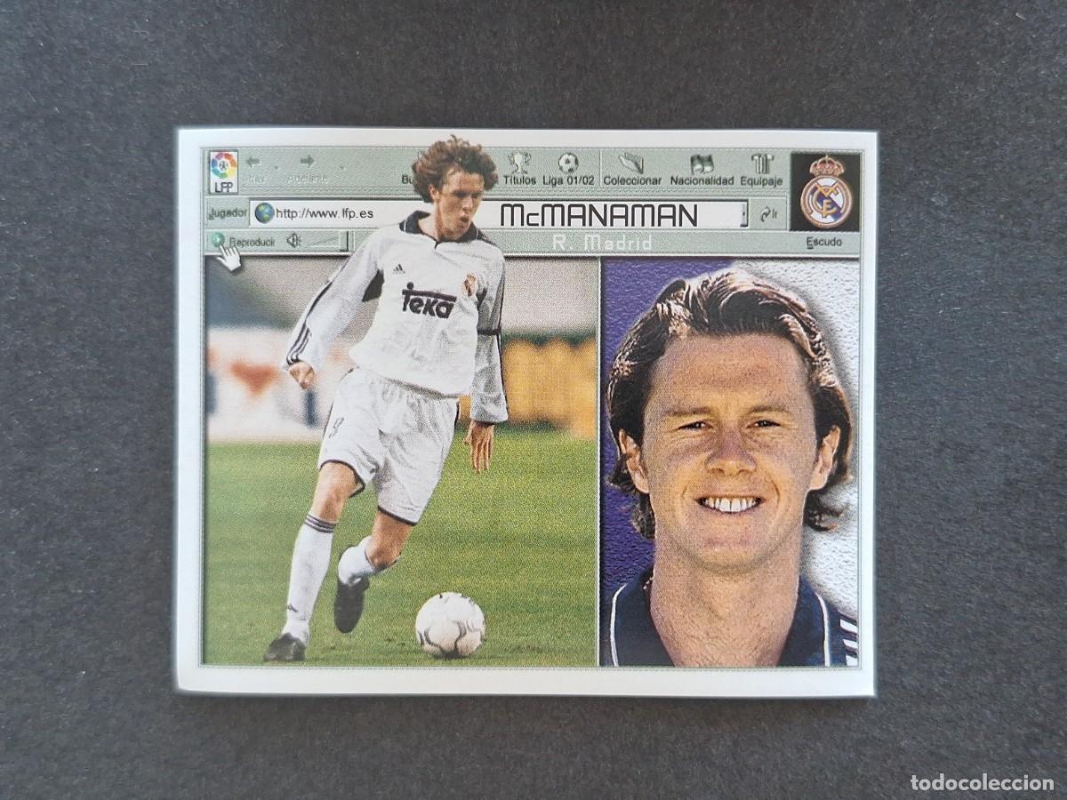 Cromos de f&uacute;tbol: L5 McMANAMAN REAL MADRID LIGA ESTE 2001 2002 01 02 NUNCA PEGADO SIN PEGAR