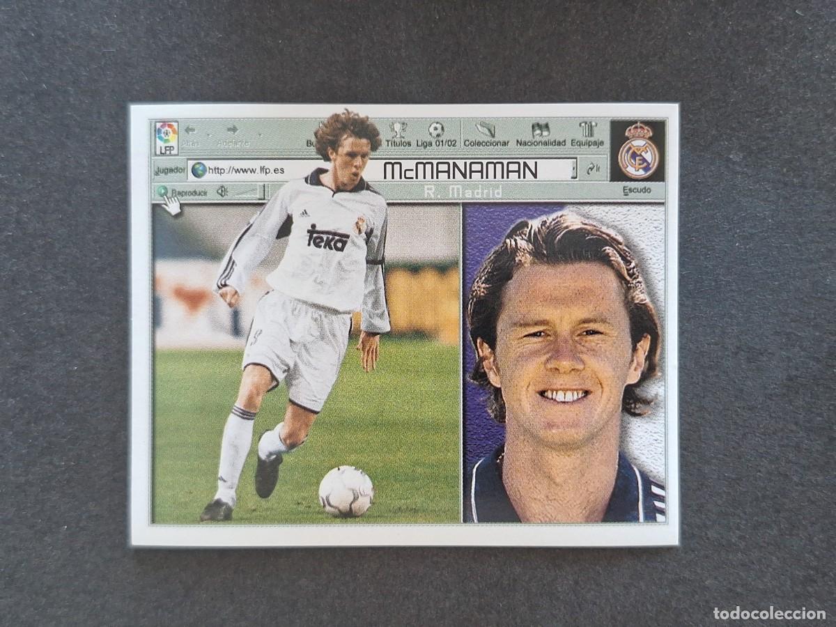 Cromos de f&uacute;tbol: L5 McMANAMAN REAL MADRID LIGA ESTE 2001 2002 01 02 NUNCA PEGADO SIN PEGAR