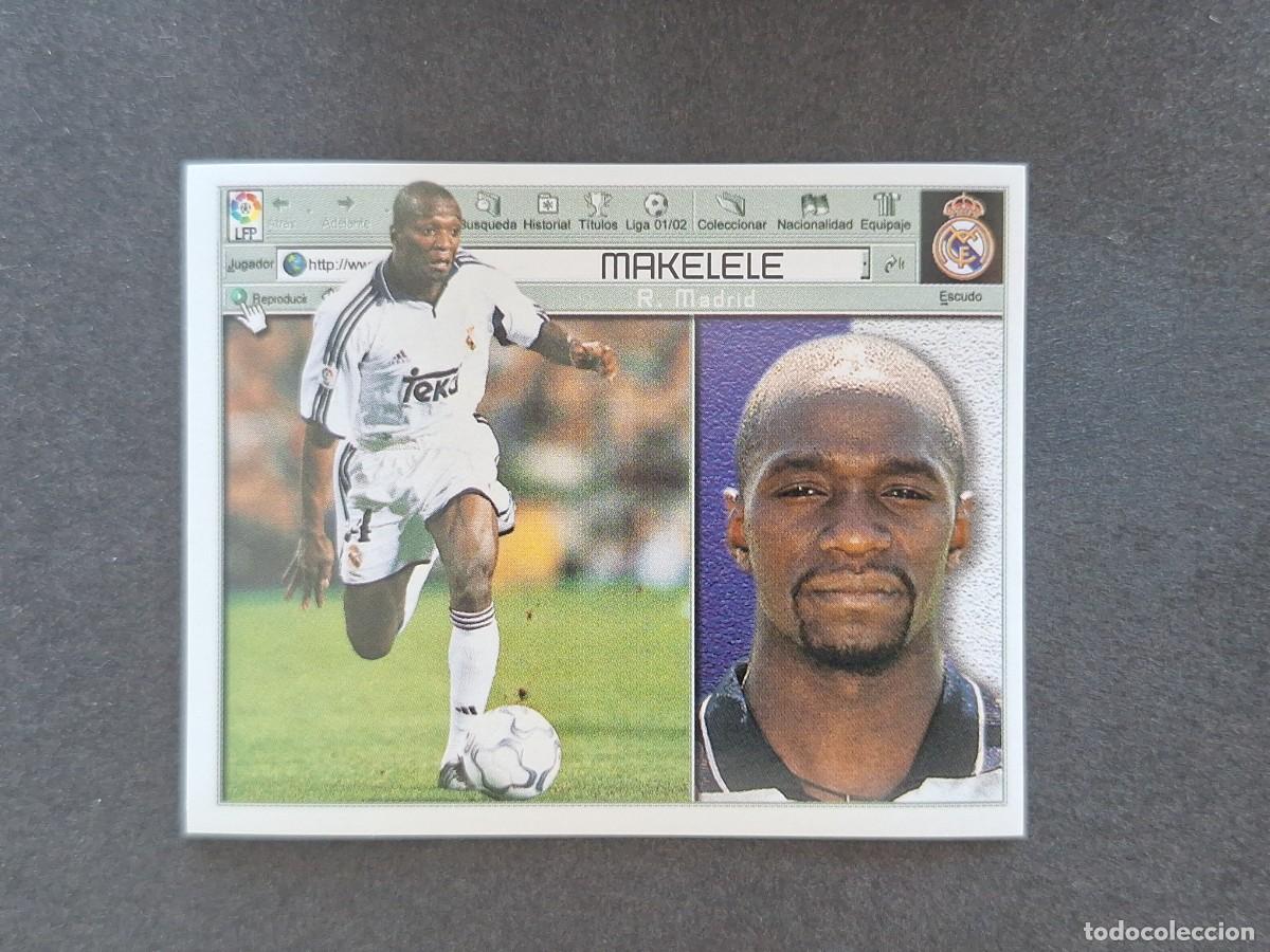 Cromos de f&uacute;tbol: L5 MAKELELE REAL MADRID LIGA ESTE 2001 2002 01 02 NUNCA PEGADO SIN PEGAR