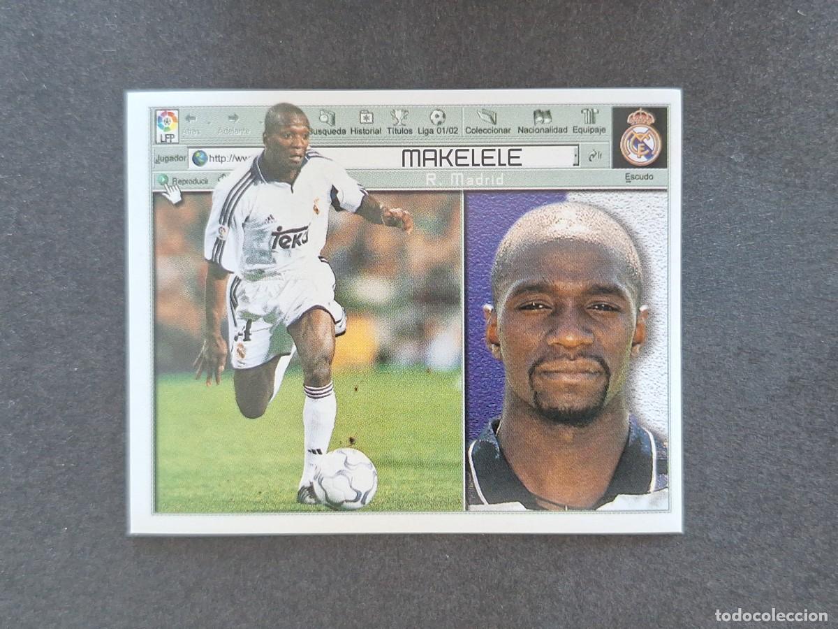 Cromos de f&uacute;tbol: L5 MAKELELE REAL MADRID LIGA ESTE 2001 2002 01 02 NUNCA PEGADO SIN PEGAR