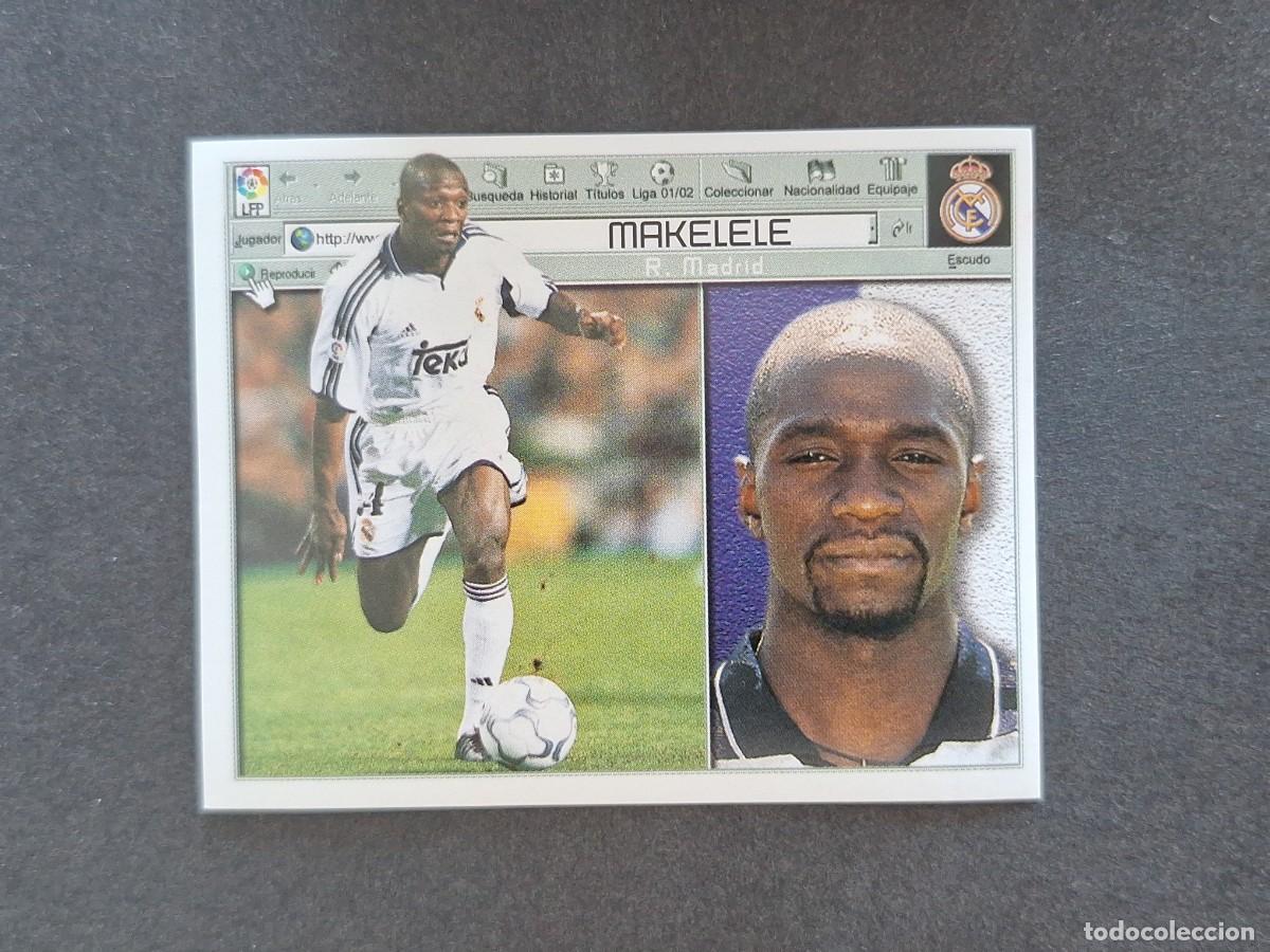 Cromos de f&uacute;tbol: L5 MAKELELE REAL MADRID LIGA ESTE 2001 2002 01 02 NUNCA PEGADO SIN PEGAR