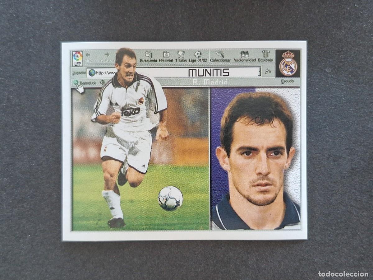 Cromos de f&uacute;tbol: L5 MUNITIS REAL MADRID LIGA ESTE 2001 2002 01 02 NUNCA PEGADO SIN PEGAR