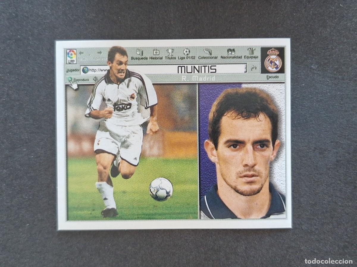 Cromos de f&uacute;tbol: L5 MUNITIS REAL MADRID LIGA ESTE 2001 2002 01 02 NUNCA PEGADO SIN PEGAR