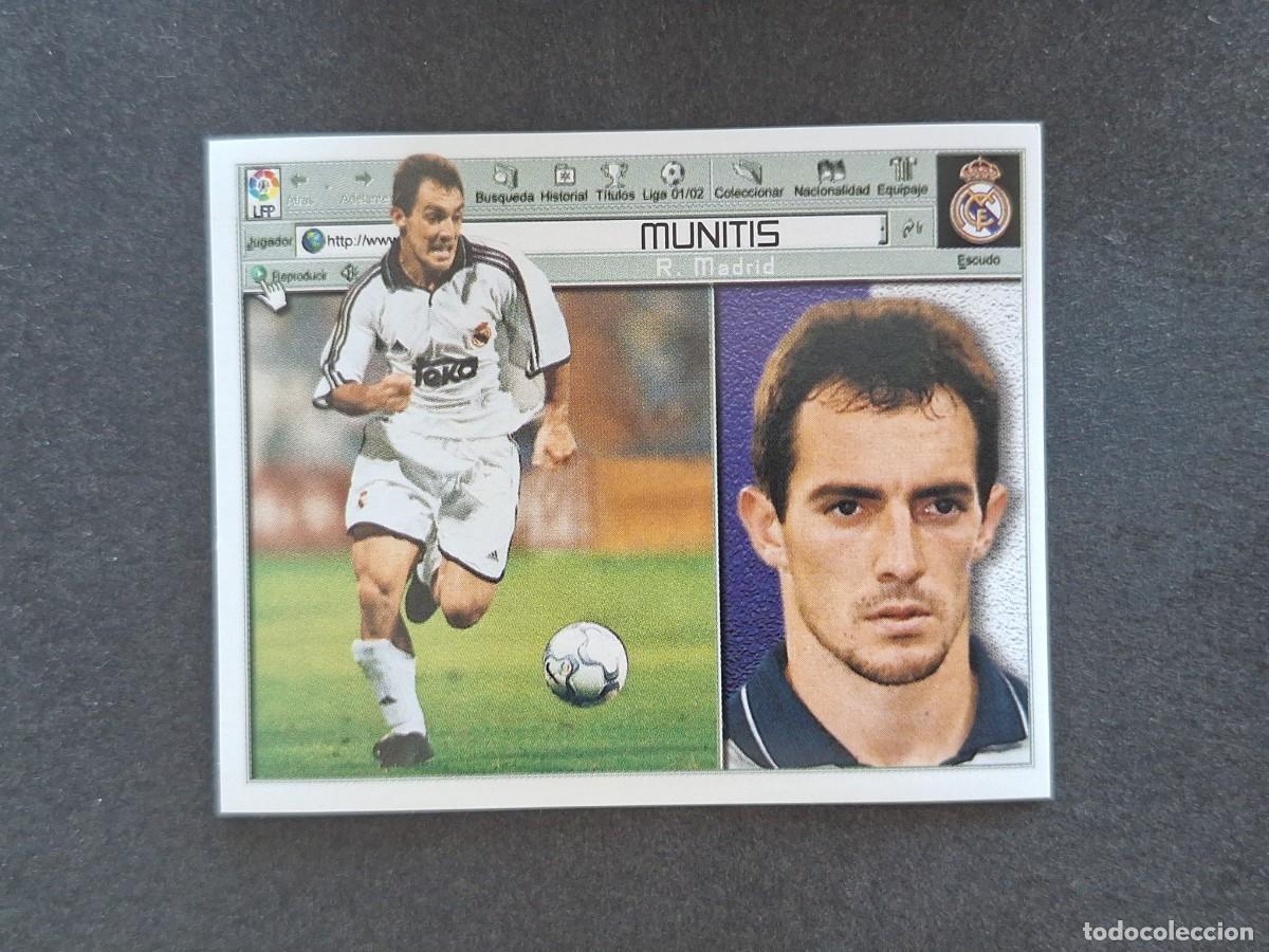 Cromos de f&uacute;tbol: L5 MUNITIS REAL MADRID LIGA ESTE 2001 2002 01 02 NUNCA PEGADO SIN PEGAR