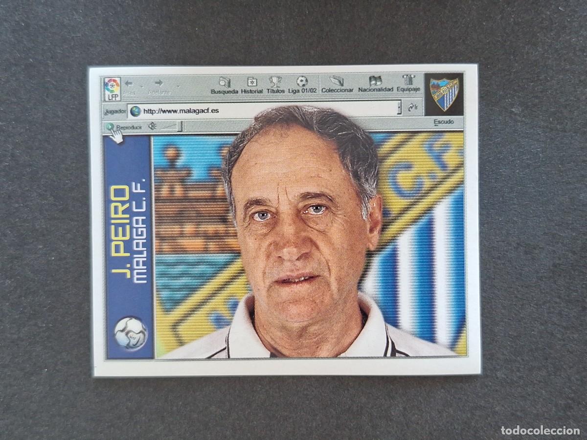 Cromos de f&uacute;tbol: L5 JOAQUIN PEIRO ENTRENADOR MALAGA C. F. LIGA ESTE 2001 2002 01 02 NUNCA PEGADO SIN PEGAR
