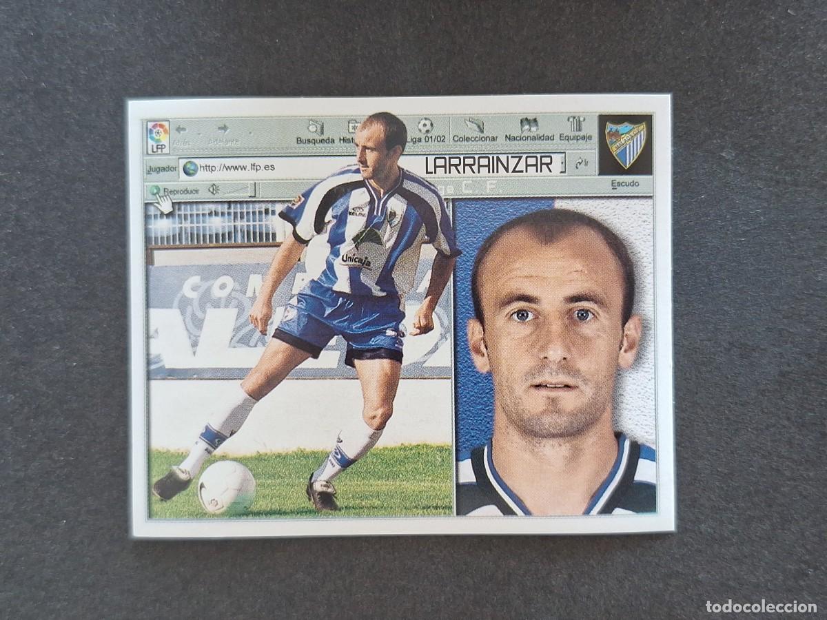 Cromos de f&uacute;tbol: L5 LARRAINZAR MALAGA C. F. LIGA ESTE 2001 2002 01 02 NUNCA PEGADO SIN PEGAR