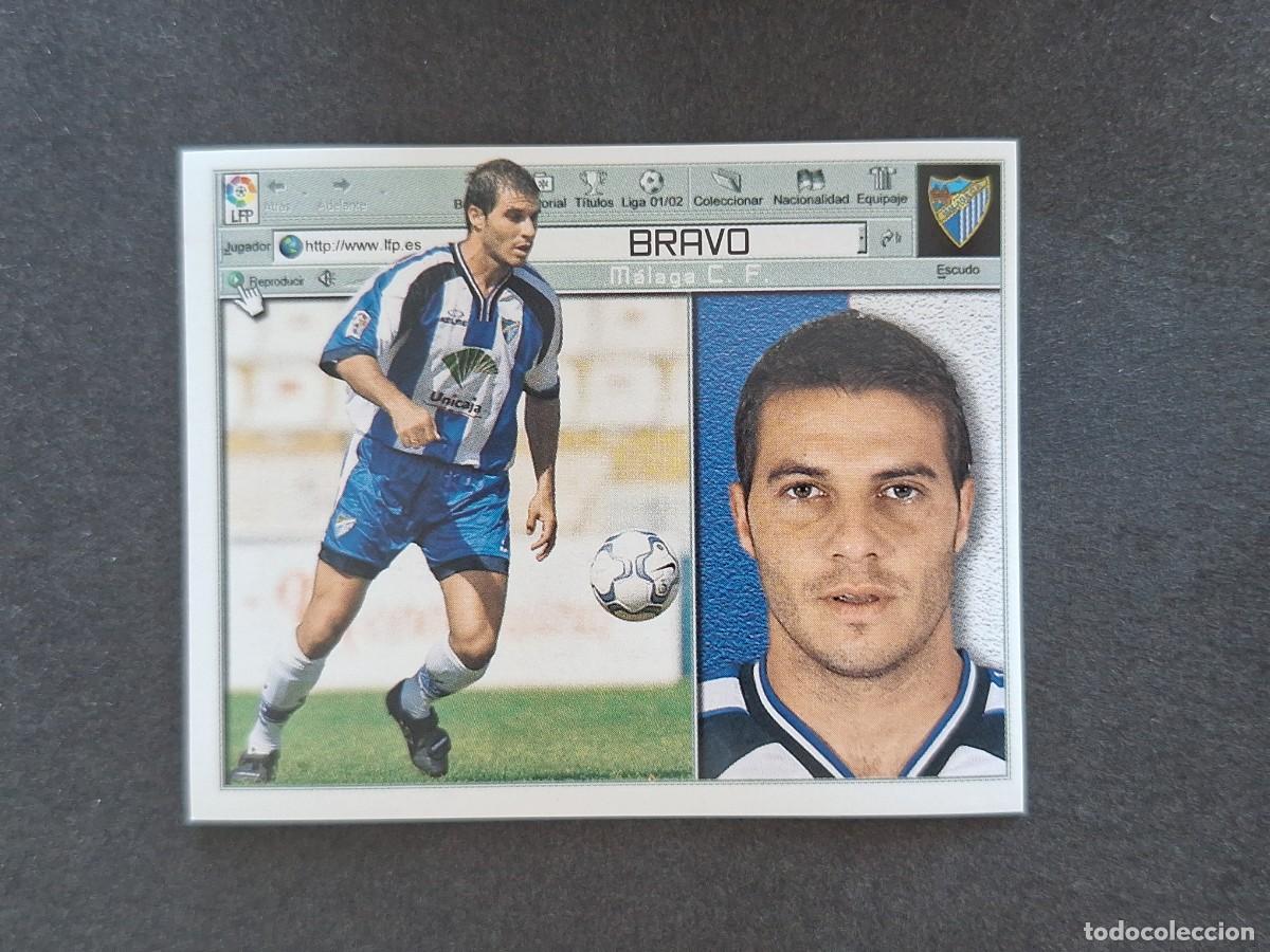 Cromos de f&uacute;tbol: L5 BRAVO MALAGA C. F. LIGA ESTE 2001 2002 01 02 NUNCA PEGADO SIN PEGAR