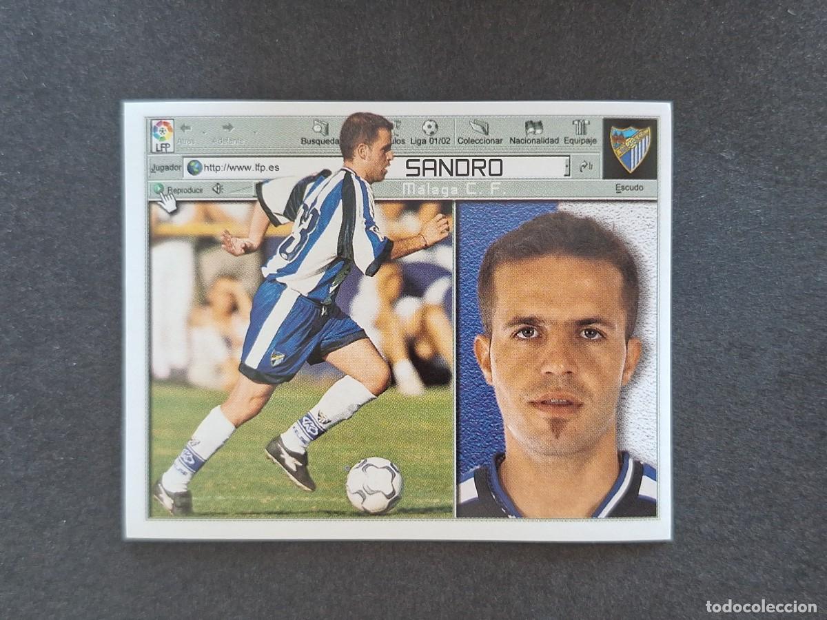 Cromos de f&uacute;tbol: L5 SANDRO MALAGA C. F. LIGA ESTE 2001 2002 01 02 NUNCA PEGADO SIN PEGAR
