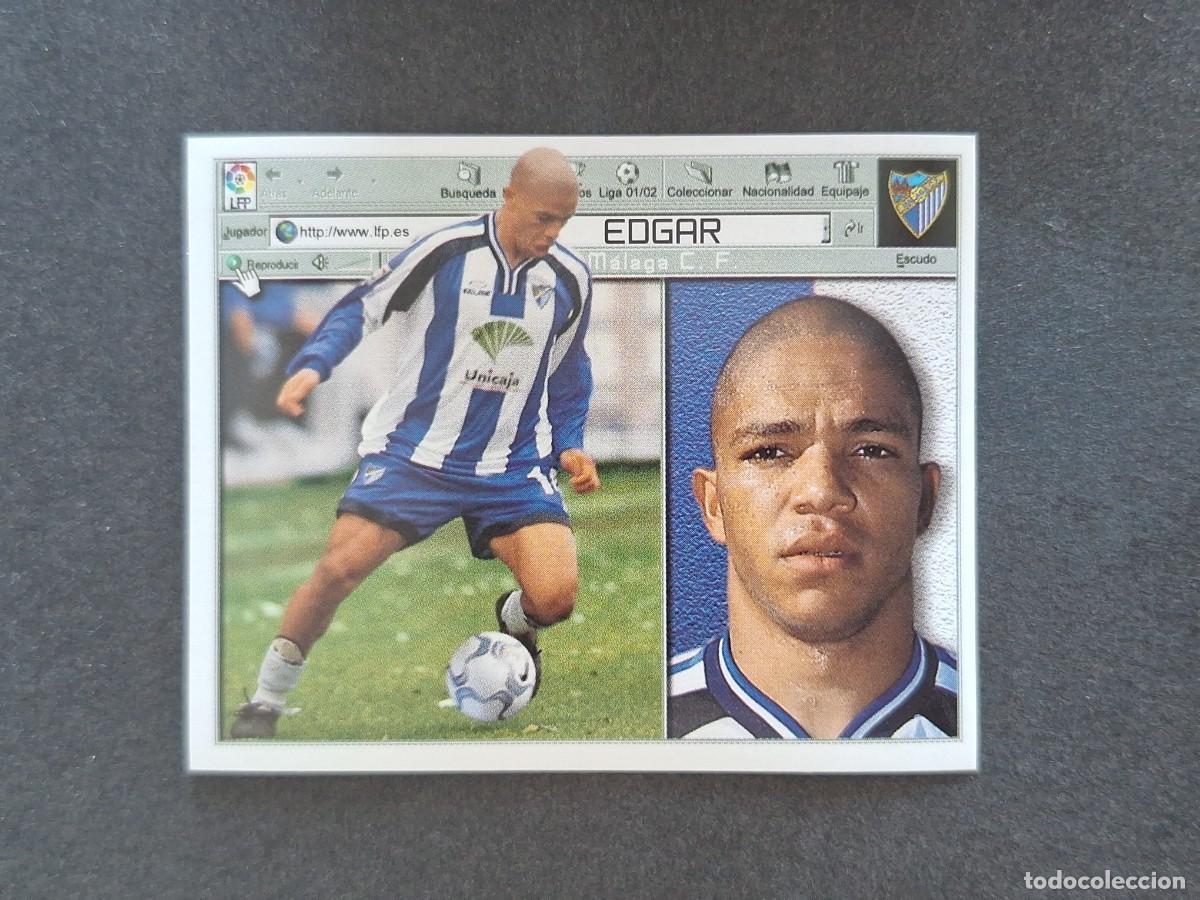 Cromos de f&uacute;tbol: L5 EDGAR MALAGA C. F. LIGA ESTE 2001 2002 01 02 NUNCA PEGADO SIN PEGAR