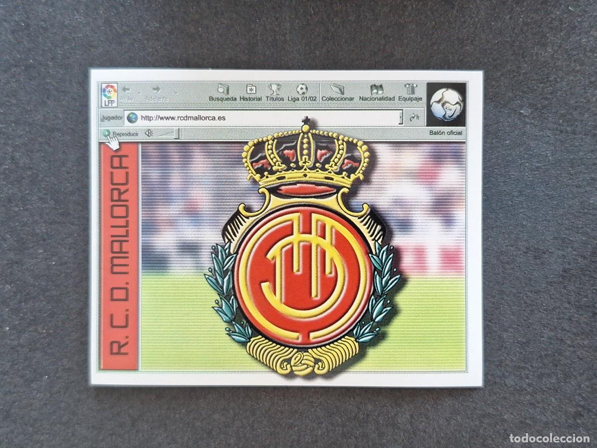 Cromos de f&uacute;tbol: L5 ESCUDO R. C. D. MALLORCA LIGA ESTE 2001 2002 01 02 NUNCA PEGADO SIN PEGAR