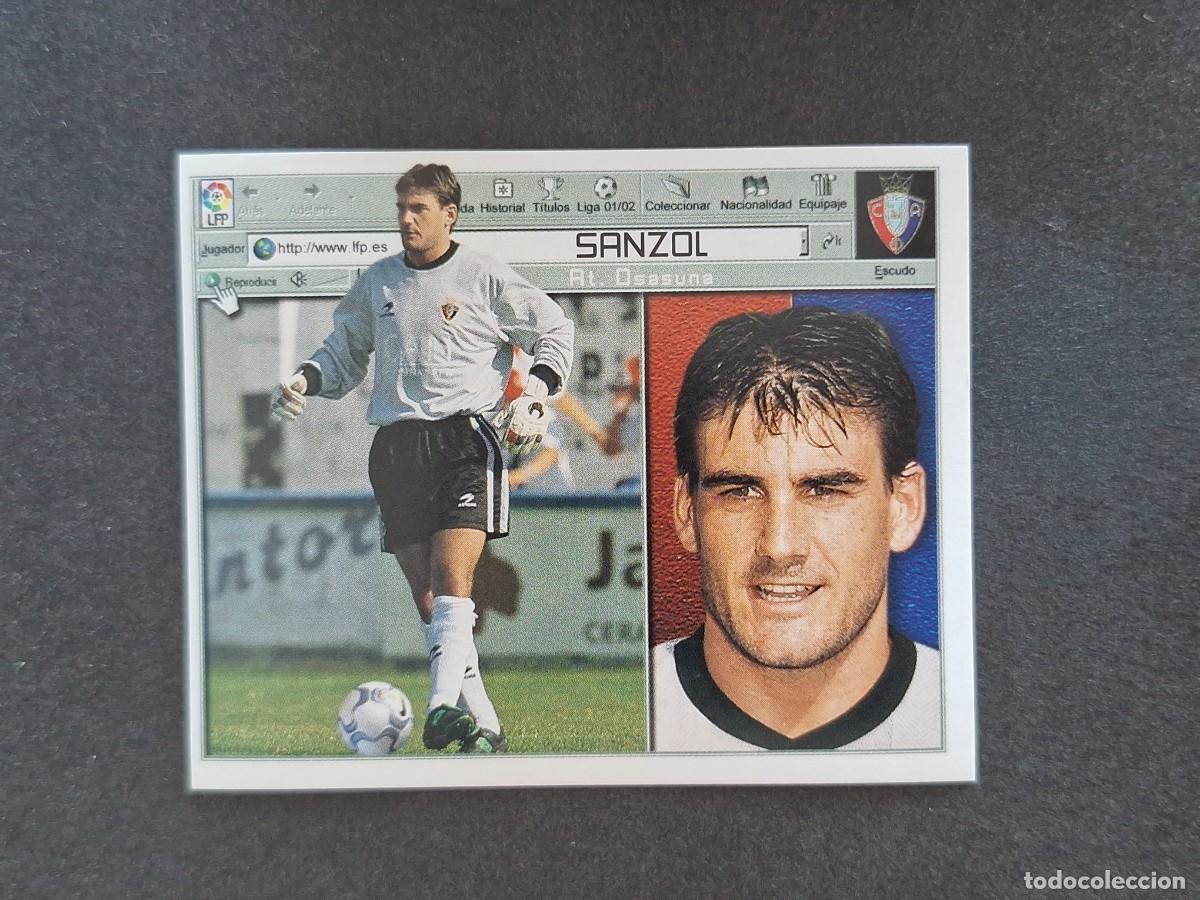 Cromos de f&uacute;tbol: L5 SANZOL C. A. OSASUNA LIGA ESTE 2001 2002 01 02 NUNCA PEGADO SIN PEGAR