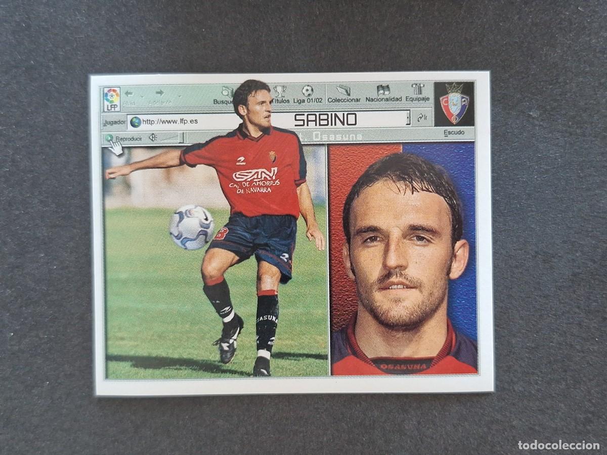 Cromos de f&uacute;tbol: L5 SABINO C. A. OSASUNA LIGA ESTE 2001 2002 01 02 NUNCA PEGADO SIN PEGAR