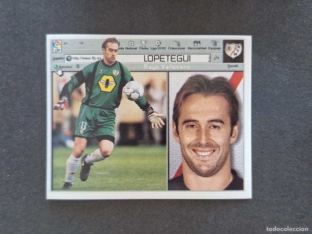 Cromos de f&uacute;tbol: L5 LOPETEGUI RAYO VALLECANO LIGA ESTE 2001 2002 01 02 NUNCA PEGADO SIN PEGAR