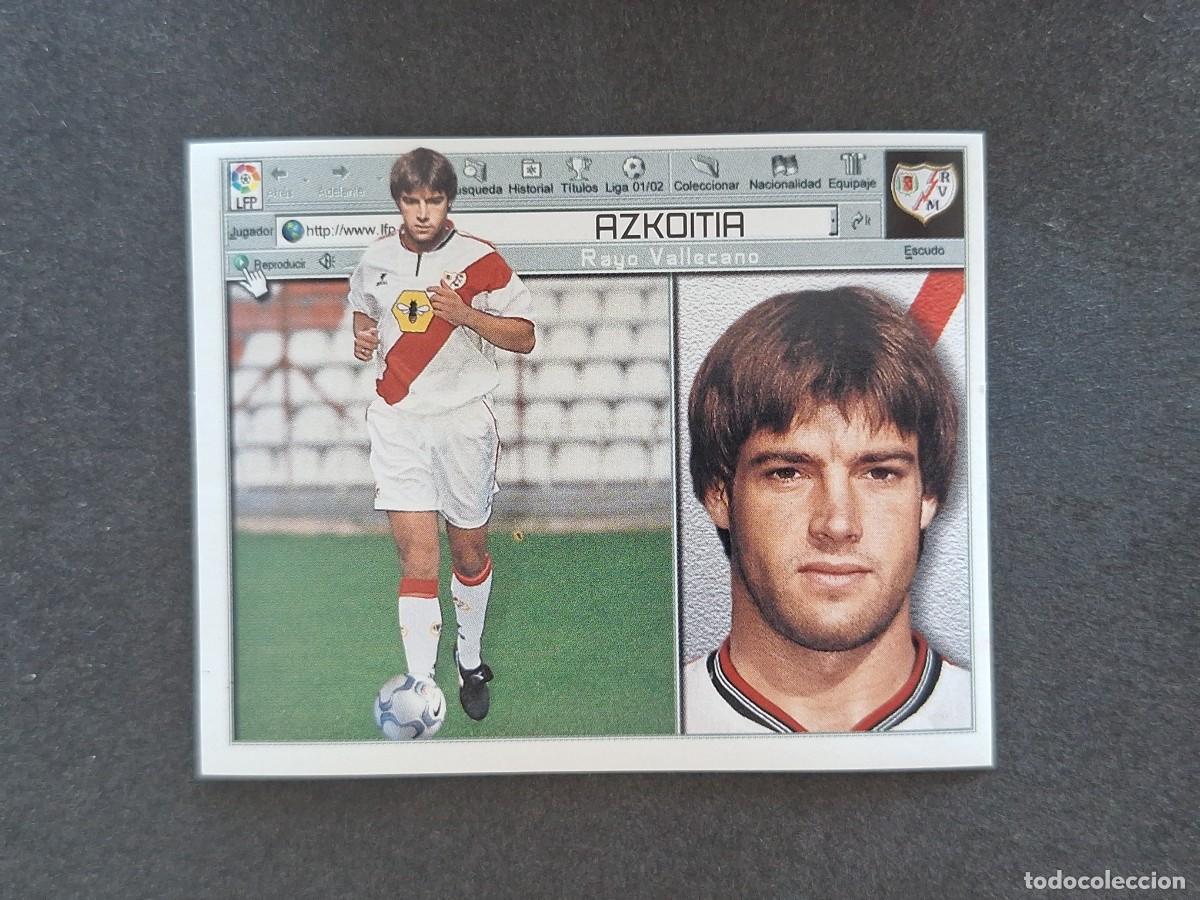 Cromos de f&uacute;tbol: L5 AZKOITIA RAYO VALLECANO LIGA ESTE 2001 2002 01 02 NUNCA PEGADO SIN PEGAR