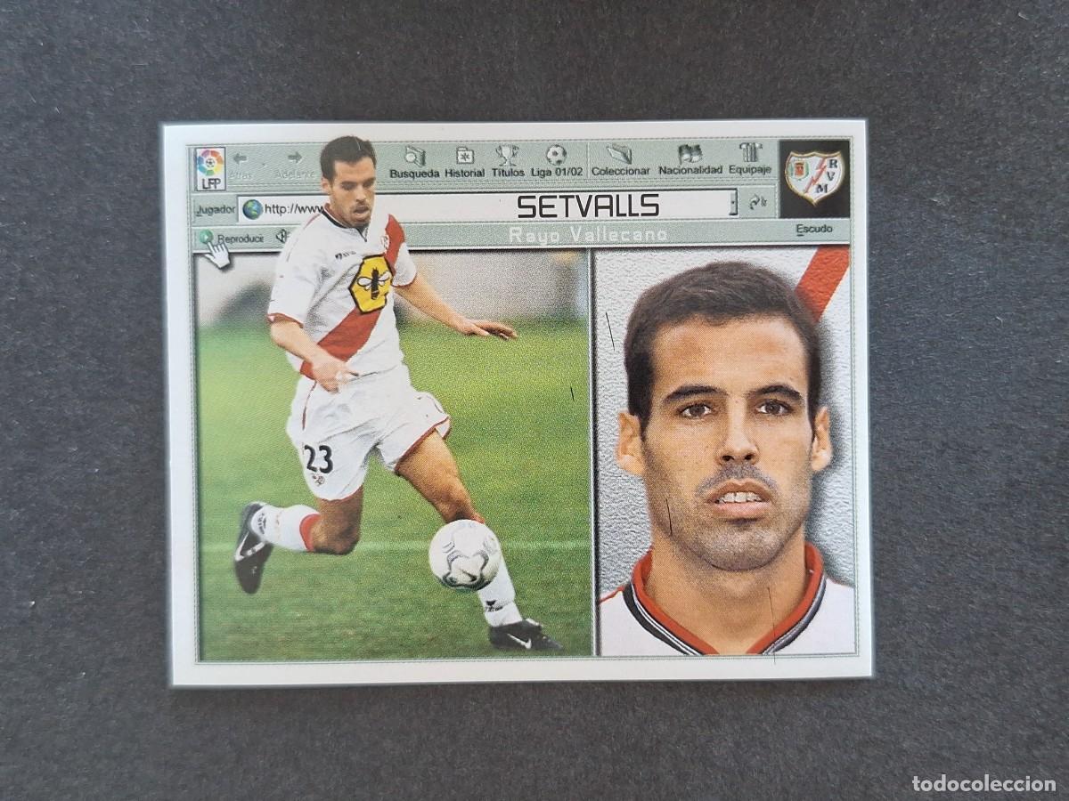 Cromos de f&uacute;tbol: L5 SETVALLS RAYO VALLECANO LIGA ESTE 2001 2002 01 02 NUNCA PEGADO SIN PEGAR