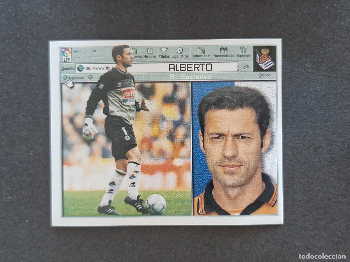 Cromos de f&uacute;tbol: L5 ALBERTO REAL SOCIEDAD LIGA ESTE 2001 2002 01 02 NUNCA PEGADO SIN PEGAR