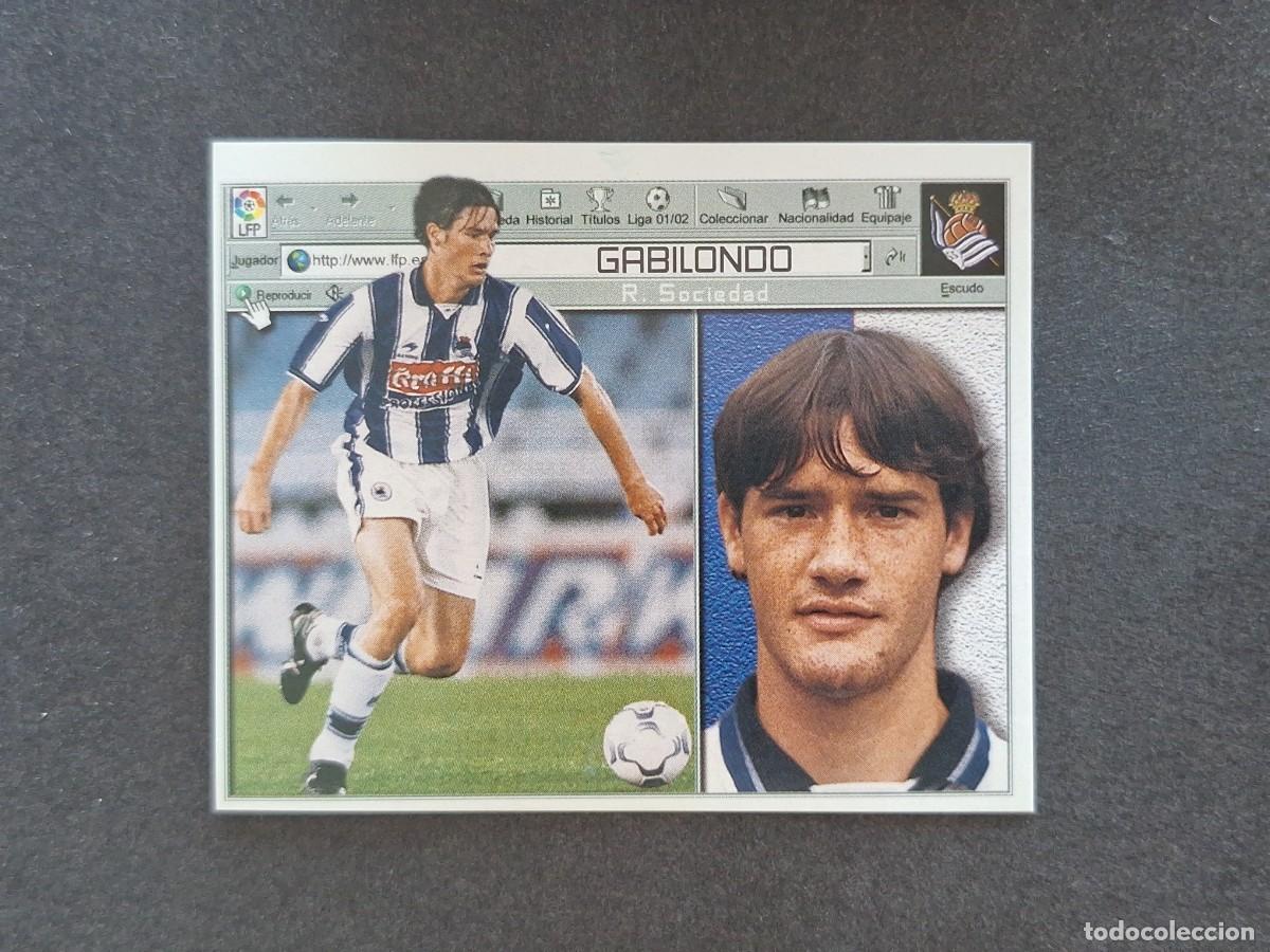 Cromos de f&uacute;tbol: L5 GABILONDO REAL SOCIEDAD LIGA ESTE 2001 2002 01 02 NUNCA PEGADO SIN PEGAR