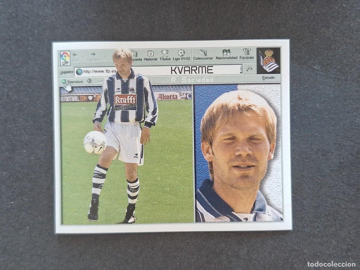 Cromos de f&uacute;tbol: L5 KVARME REAL SOCIEDAD LIGA ESTE 2001 2002 01 02 NUNCA PEGADO SIN PEGAR