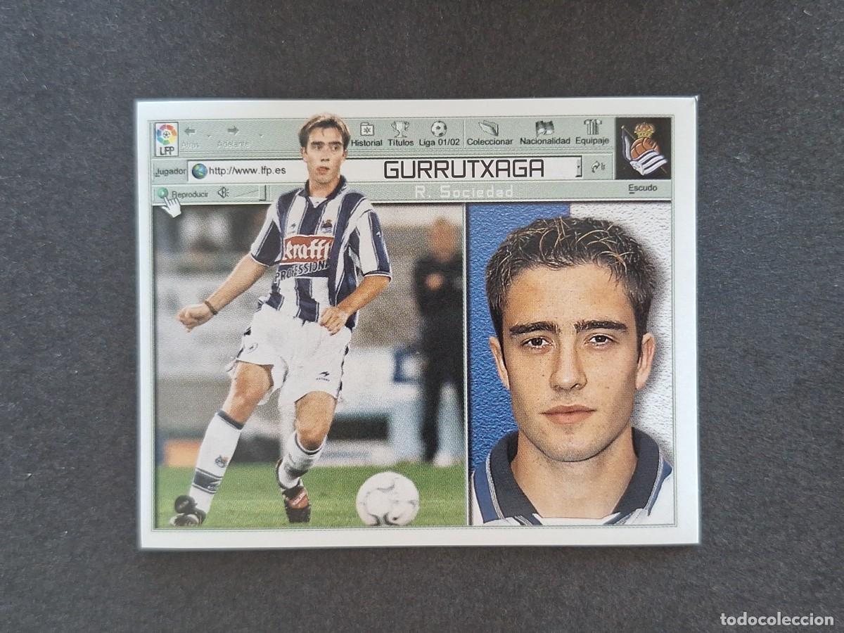 Cromos de f&uacute;tbol: L5 GURRUTXAGA REAL SOCIEDAD LIGA ESTE 2001 2002 01 02 NUNCA PEGADO SIN PEGAR