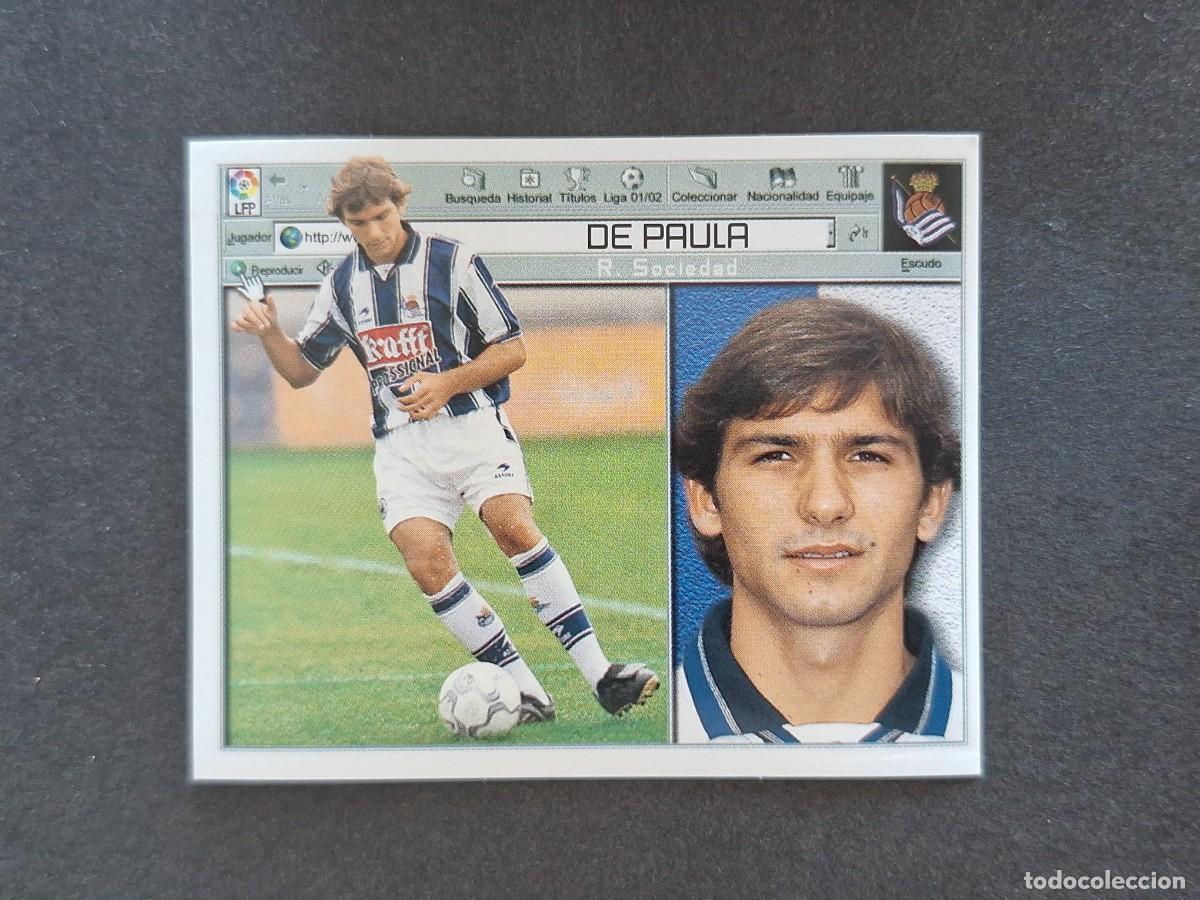 Cromos de f&uacute;tbol: L5 DE PAULA REAL SOCIEDAD LIGA ESTE 2001 2002 01 02 NUNCA PEGADO SIN PEGAR