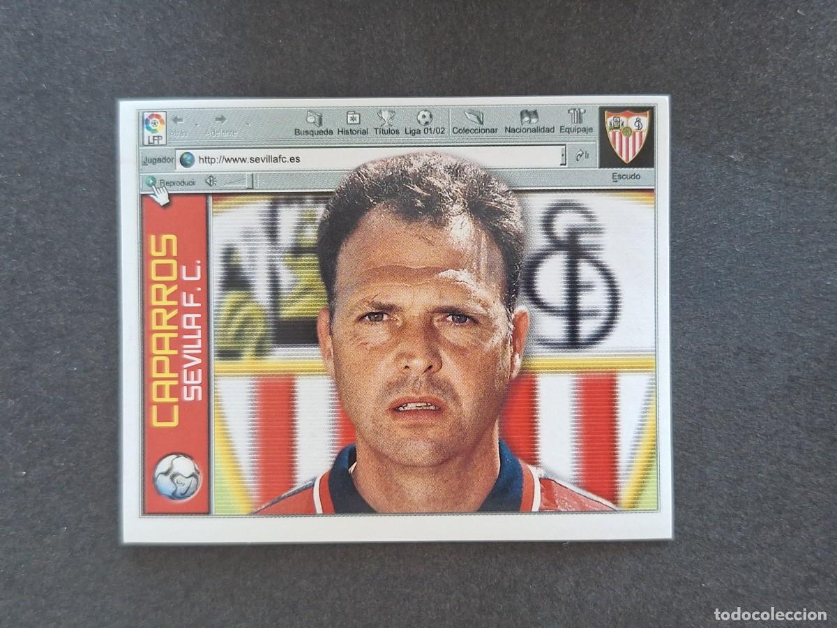 Cromos de f&uacute;tbol: L5 CAPARROS ENTRENADOR SEVILLA F. C. LIGA ESTE 2001 2002 01 02 NUNCA PEGADO SIN PEGAR