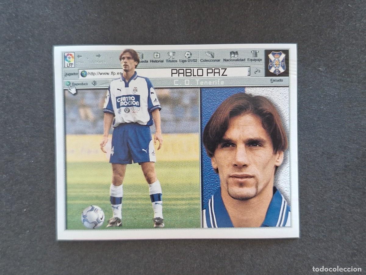 Cromos de Futebol: L5 PABLO PAZ C. D. TENERIFE LIGA ESTE 2001 2002 01 02 NUNCA PEGADO SIN PEGAR