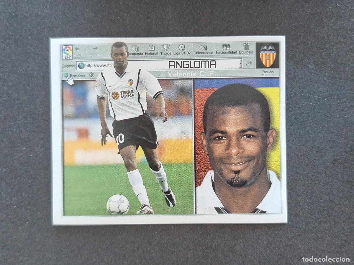 Cromos de f&uacute;tbol: L5 ANGLOMA VALENCIA C. F. LIGA ESTE 2001 2002 01 02 NUNCA PEGADO SIN PEGAR