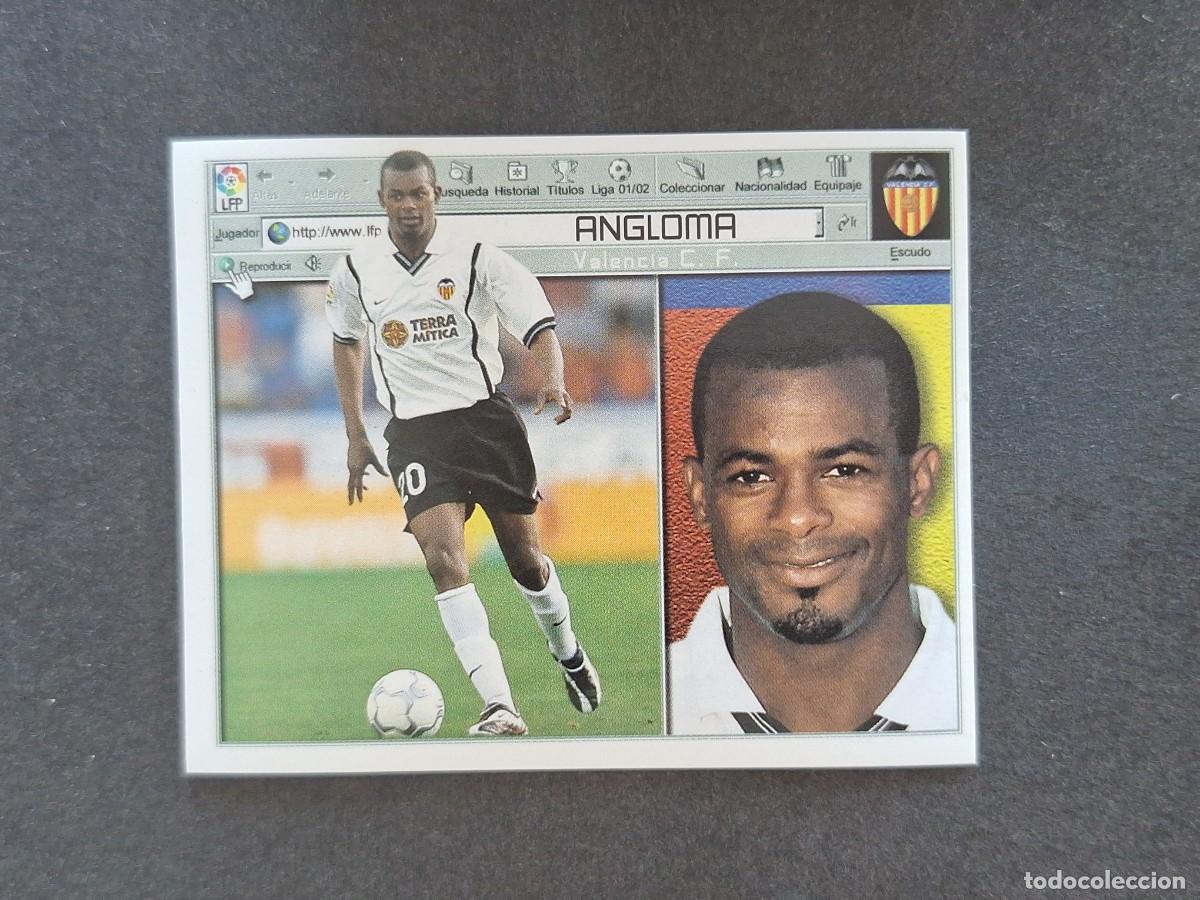 Cromos de f&uacute;tbol: L5 ANGLOMA VALENCIA C. F. LIGA ESTE 2001 2002 01 02 NUNCA PEGADO SIN PEGAR