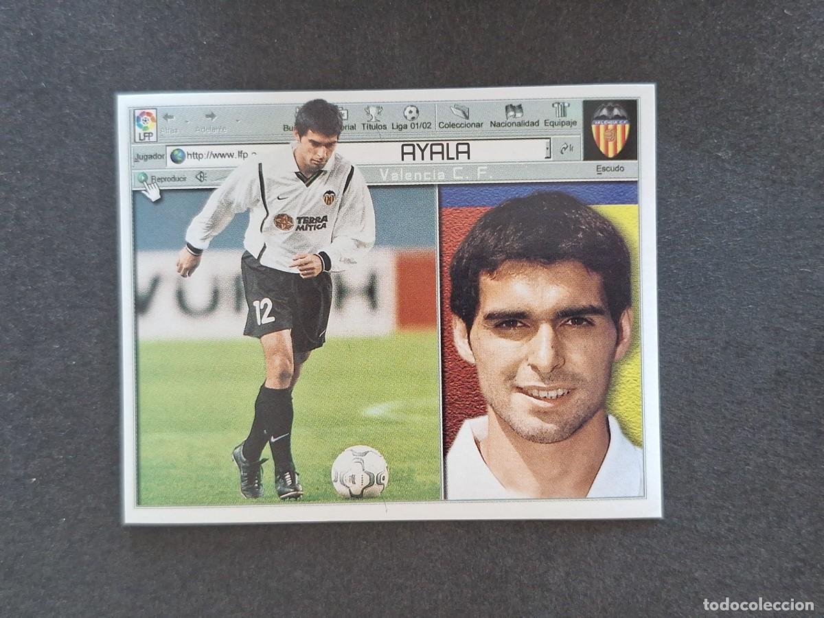 Cromos de f&uacute;tbol: L5 AYALA VALENCIA C. F. LIGA ESTE 2001 2002 01 02 NUNCA PEGADO SIN PEGAR