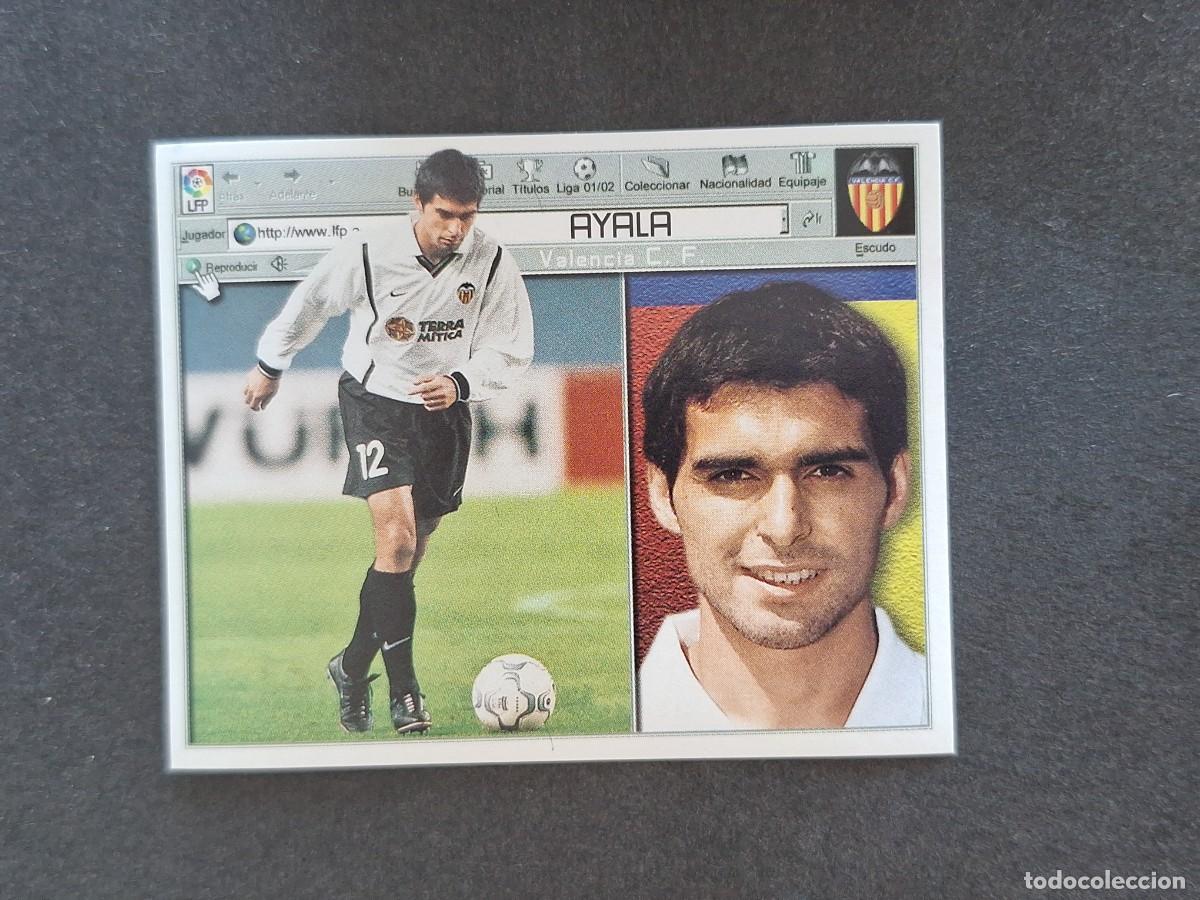 Cromos de f&uacute;tbol: L5 AYALA VALENCIA C. F. LIGA ESTE 2001 2002 01 02 NUNCA PEGADO SIN PEGAR