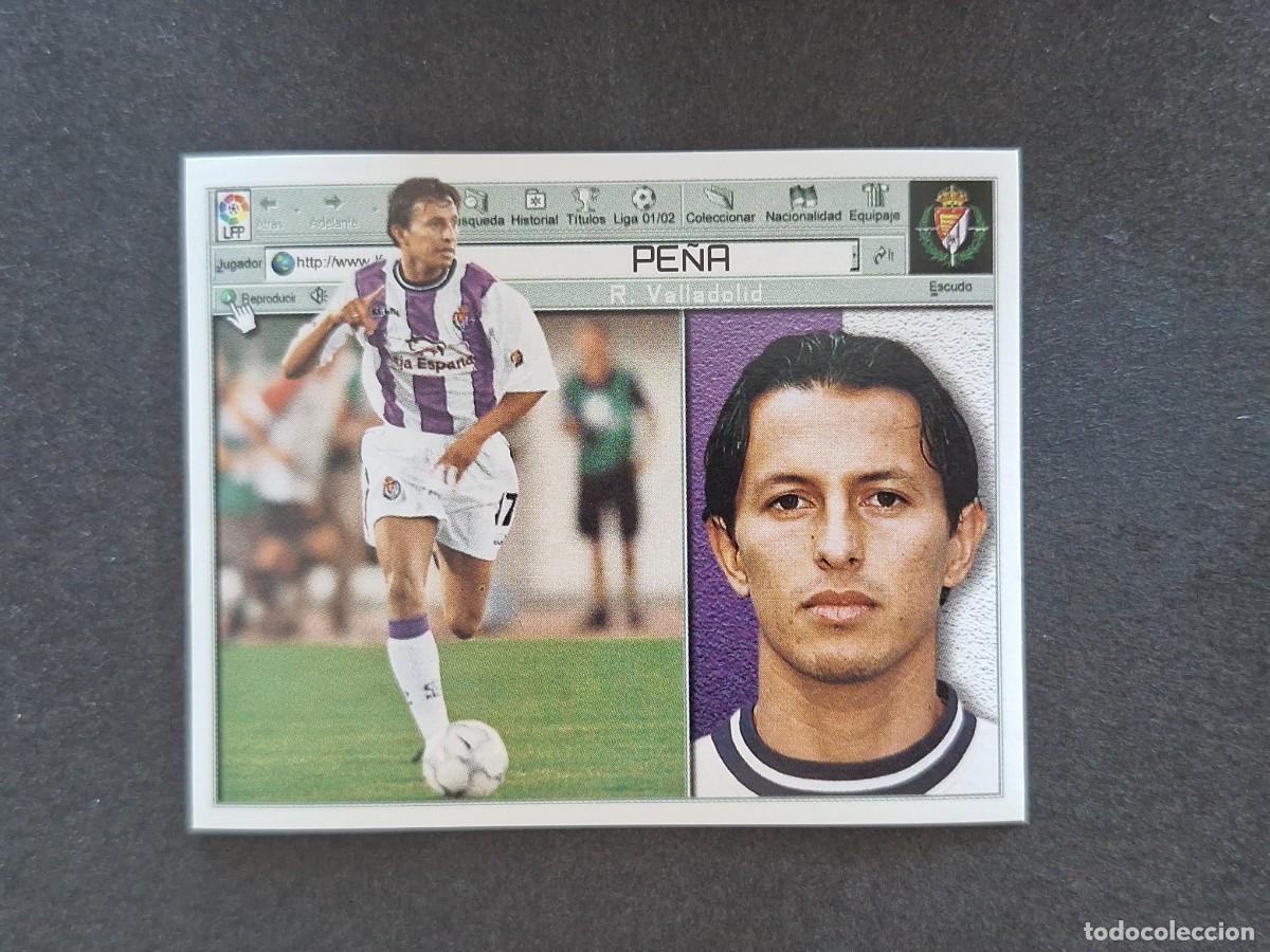 Cromos de f&uacute;tbol: L5 PE&Ntilde;A REAL VALLADOLID LIGA ESTE 2001 2002 01 02 NUNCA PEGADO SIN PEGAR