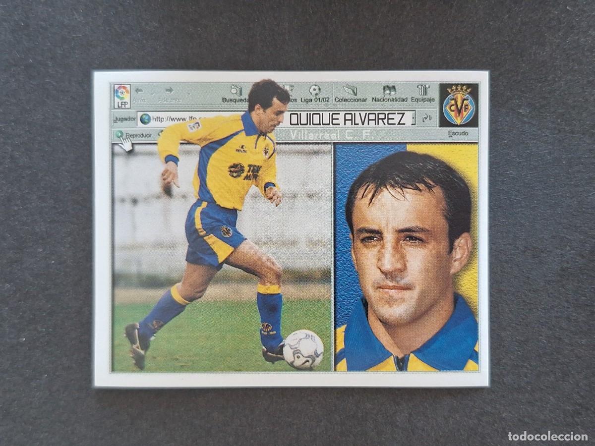 Cromos de f&uacute;tbol: L5 QUIQUE ALVAREZ VILLARREAL C. F. LIGA ESTE 2001 2002 01 02 NUNCA PEGADO SIN PEGAR