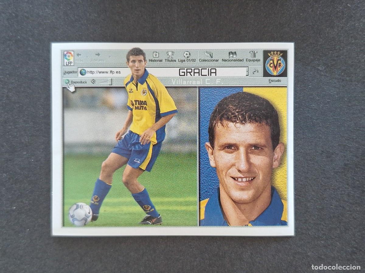 Cromos de f&uacute;tbol: L5 GRACIA VILLARREAL C. F. LIGA ESTE 2001 2002 01 02 NUNCA PEGADO SIN PEGAR