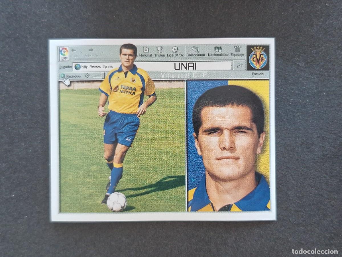 Cromos de f&uacute;tbol: L5 UNAI VILLARREAL C. F. LIGA ESTE 2001 2002 01 02 NUNCA PEGADO SIN PEGAR