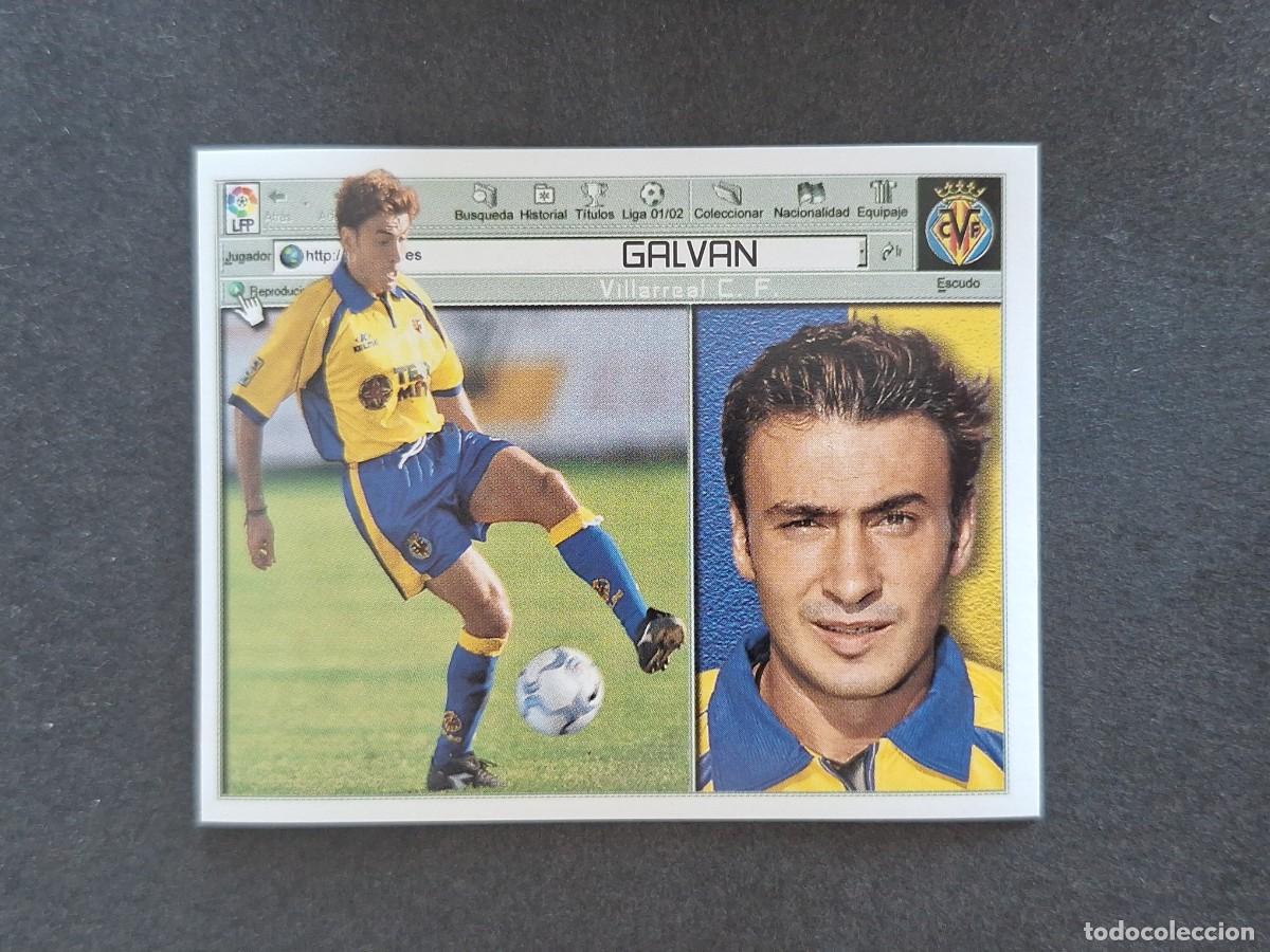 Cromos de f&uacute;tbol: L5 GALVAN VILLARREAL C. F. LIGA ESTE 2001 2002 01 02 NUNCA PEGADO SIN PEGAR