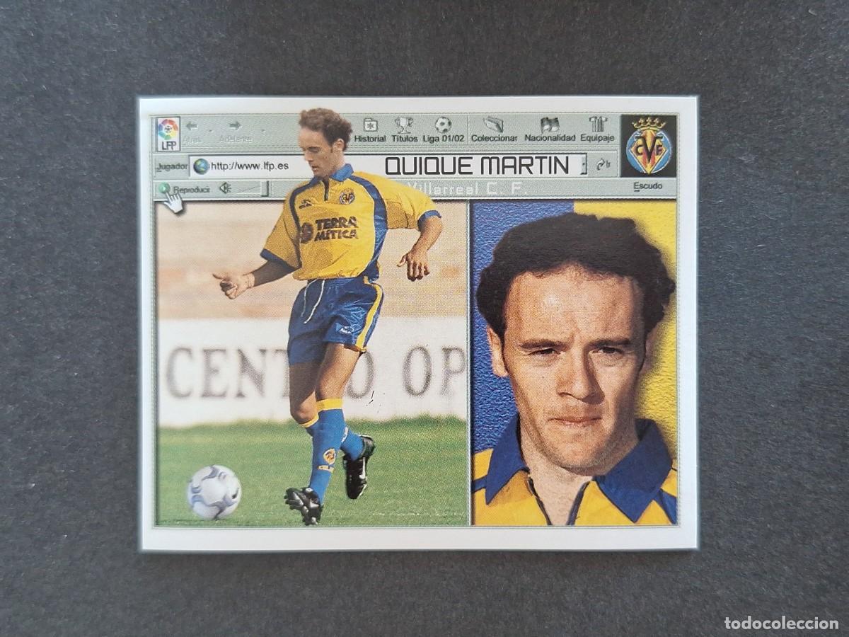 Cromos de f&uacute;tbol: L5 QUIQUE MARTIN VILLARREAL C. F. LIGA ESTE 2001 2002 01 02 NUNCA PEGADO SIN PEGAR