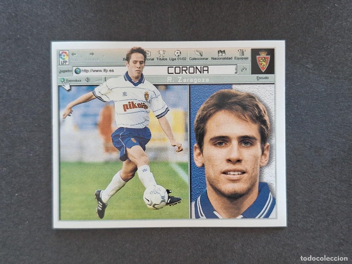 Cromos de f&uacute;tbol: L5 CORONA REAL ZARAGOZA LIGA ESTE 2001 2002 01 02 NUNCA PEGADO SIN PEGAR