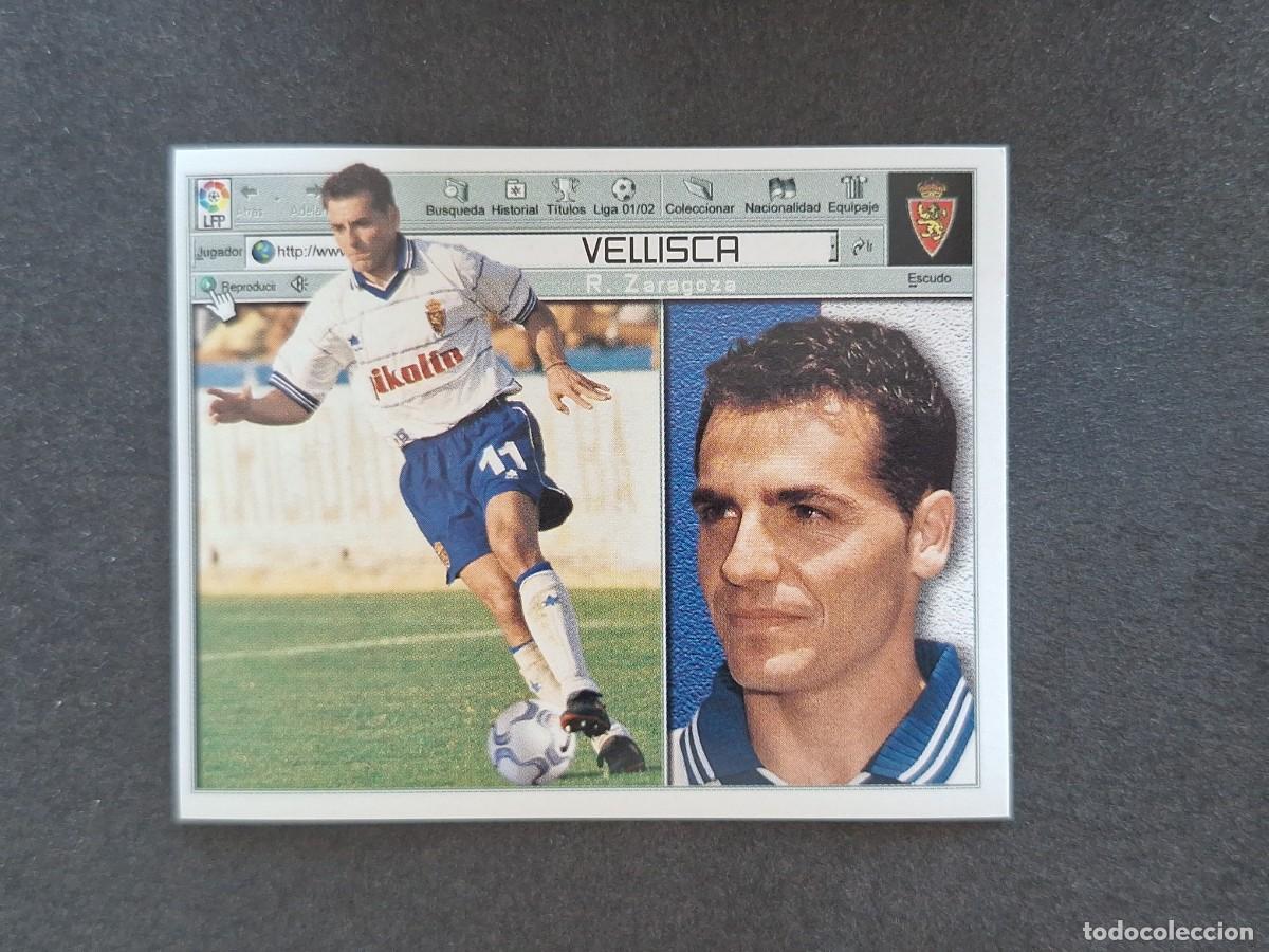 Cromos de f&uacute;tbol: L5 VELLISCA REAL ZARAGOZA LIGA ESTE 2001 2002 01 02 NUNCA PEGADO SIN PEGAR