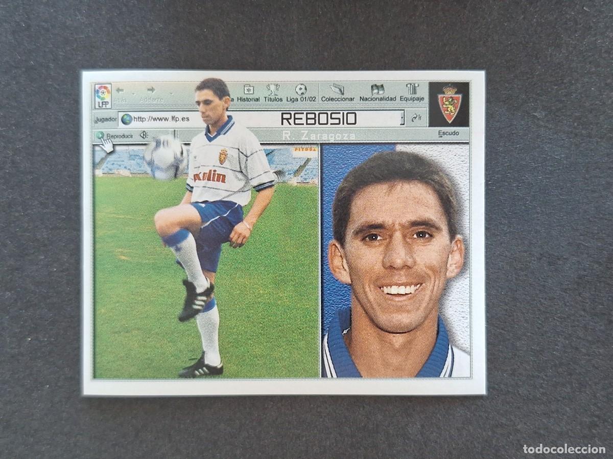 Cromos de f&uacute;tbol: L5 REBOSIO REAL ZARAGOZA LIGA ESTE 2001 2002 01 02 NUNCA PEGADO SIN PEGAR