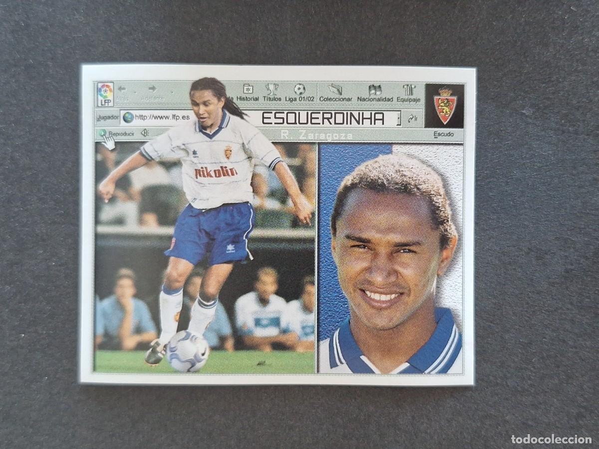 Cromos de f&uacute;tbol: L5 ESQUERDINHA REAL ZARAGOZA LIGA ESTE 2001 2002 01 02 NUNCA PEGADO SIN PEGAR