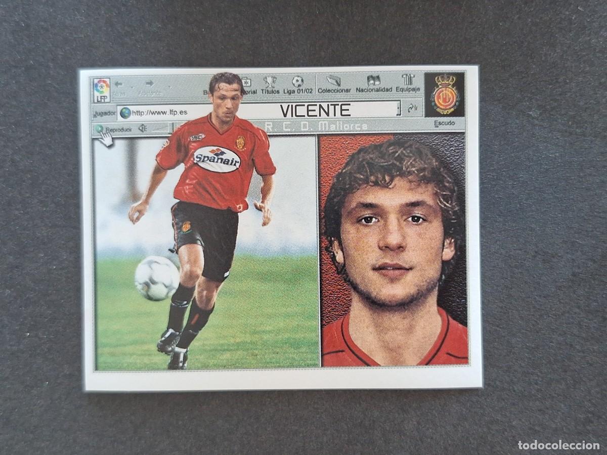 Cromos de f&uacute;tbol: L5 VICENTE R. C. D. MALLORCA FICHAJE 3 LIGA ESTE 2001 2002 01 02 NUNCA PEGADO SIN PEGAR