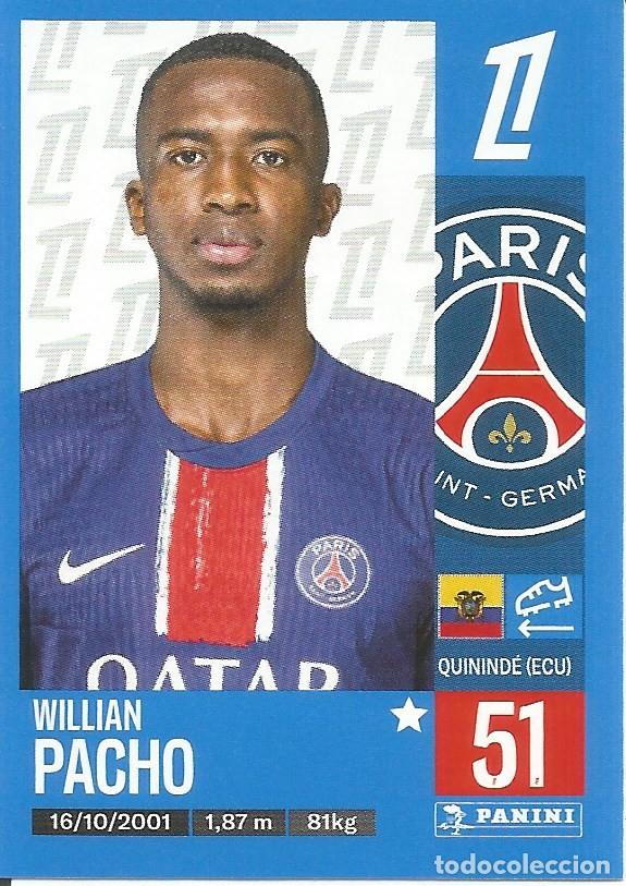 Cromos de f&uacute;tbol: Cromo n.&ordm; 358 - Willian Pacho - PSG - Foot 2024 2025 - Ligue 1 McDonald's (Panini) - UNFP