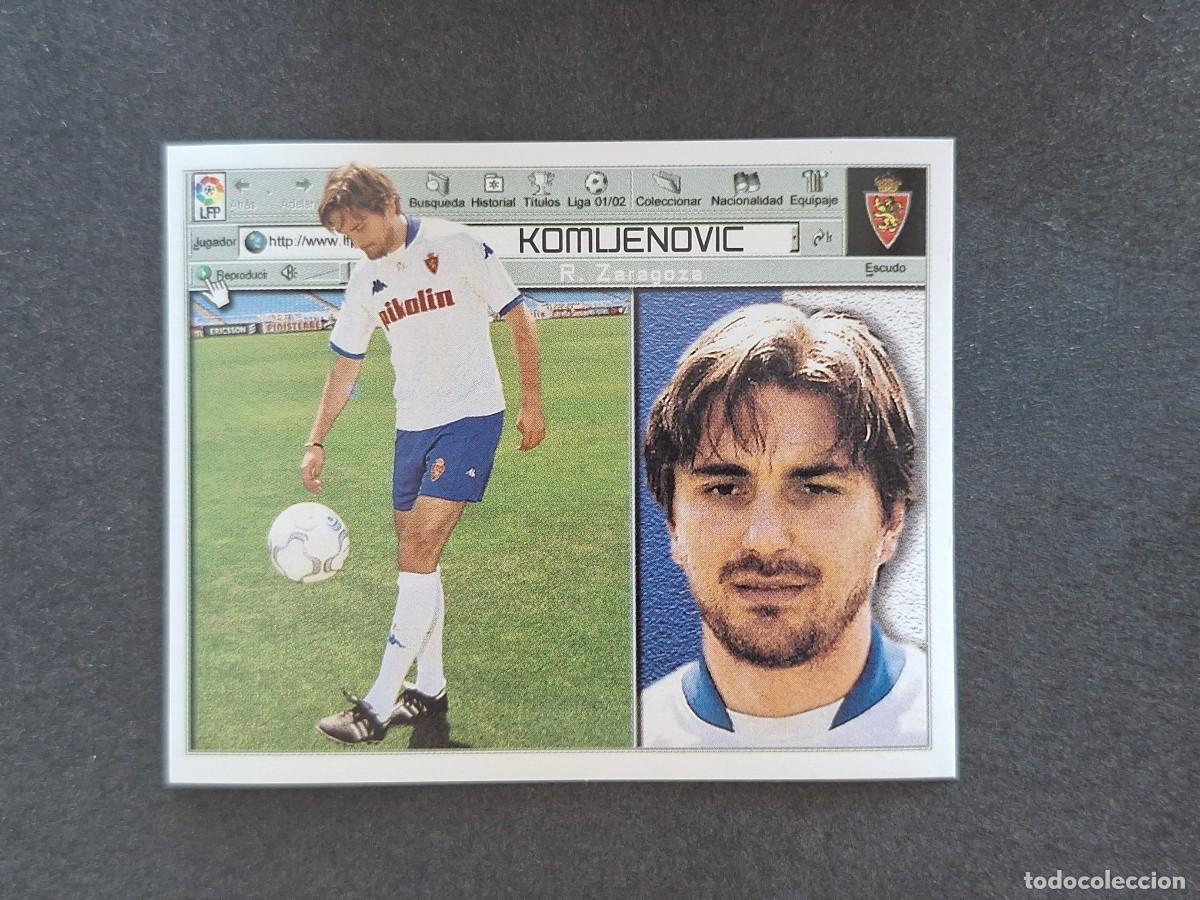 Cromos de f&uacute;tbol: L5 KOMLJENOVIC REAL ZARAGOZA FICHAJE 12 LIGA ESTE 2001 2002 01 02 NUNCA PEGADO SIN PEGAR