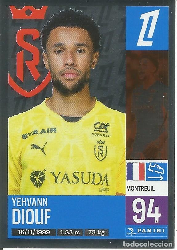 Cromos de f&uacute;tbol: Cromo n.&ordm; 379 - Yehvann Diouf - Stade Reims - Foot 2024 2025 - Ligue 1 McDonald's (Panini) - UNFP
