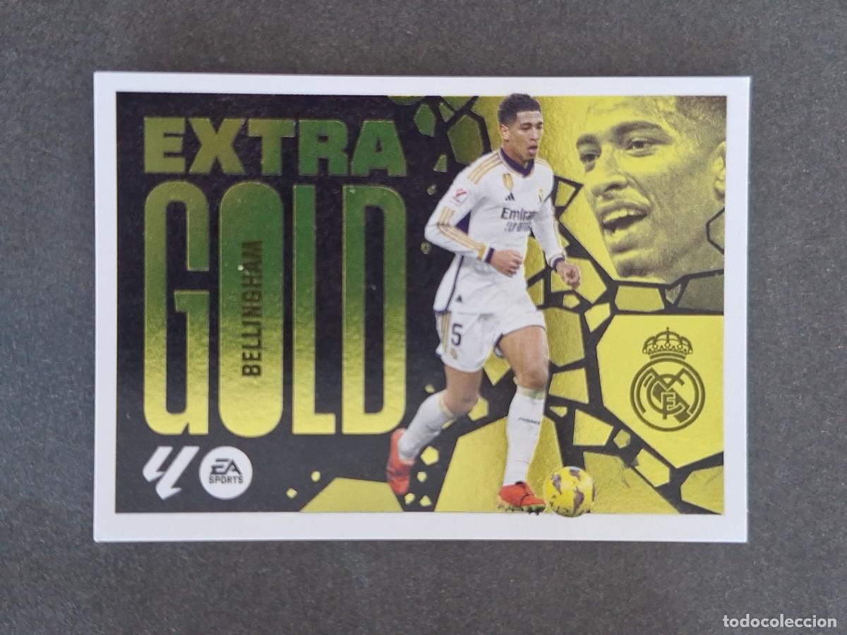 Cromos de f&uacute;tbol: L4 BELLINGHAM REAL MADRID EXTRA GOLD LIGA ESTE 2024 2025 24 25 NUNCA PEGADO SIN PEGAR